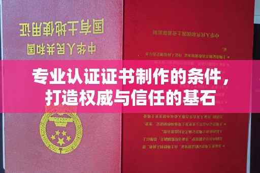 兴业专业认证证书制作的条件，打造权威与信任的基石