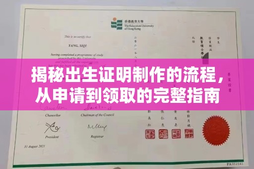 渝中揭秘出生证明制作的流程，从申请到领取的完整指南
