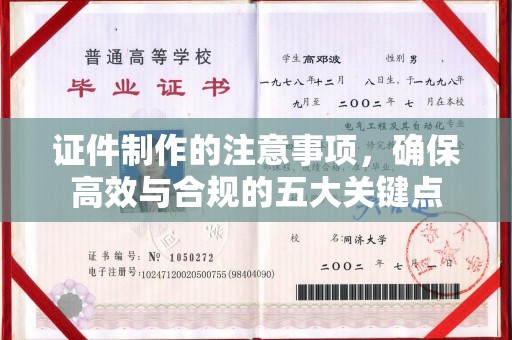 龙陵证件制作的注意事项，确保高效与合规的五大关键点