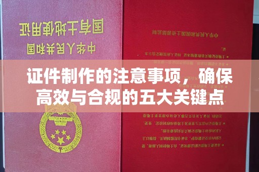 工业园区证件制作的注意事项，确保高效与合规的五大关键点